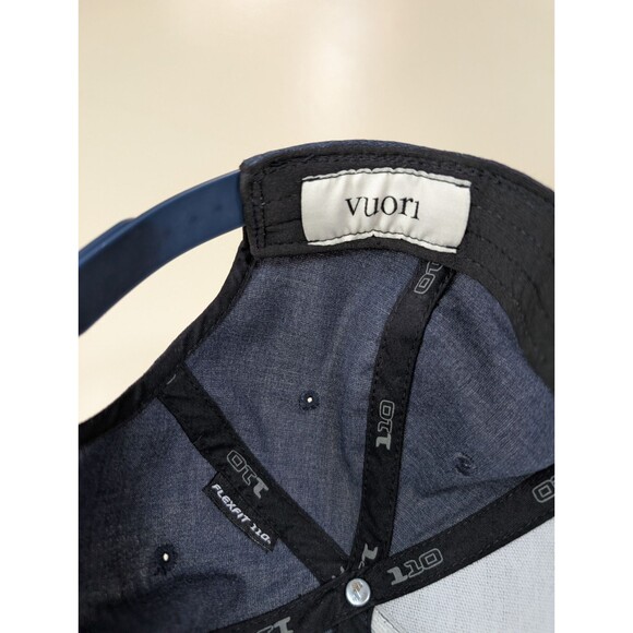 Vuori V1 Wordmark Hat Snap Back Cap Navy Blue One Ten Flex Fit Tech - Picture 6 of 6